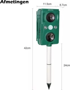 Milize Solar Kattenverjager - Honden En Kattenschrik - Muizenverjager - Marterverjager - Vogelverjager - Oplaadbare Batterijen - Bewegingssensor - Zonne Energie - USB Lader - Katten Verjager -Gardena Winkel 934x1200 3