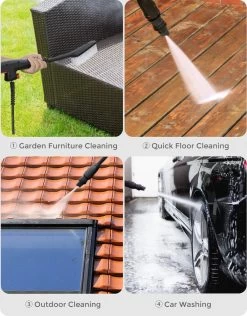 Merkloos Home Hogedrukreiniger - 2100W - 165 Bar - Met Verstelbare Nozzles Slanghaspel 5m Netsnoer 10m Slang - Voor Reiniging Huis Auto Tuin -Gardena Winkel 939x1200 2