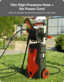 Merkloos Home Hogedrukreiniger - 2100W - 165 Bar - Met Verstelbare Nozzles Slanghaspel 5m Netsnoer 10m Slang - Voor Reiniging Huis Auto Tuin -Gardena Winkel 939x1200 4