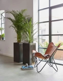 Capi Europe - Bloempot Rechthoek Smooth NL - 36x36x79 - Zwart - Voor Binnen En Buiten - KBL952 -Gardena Winkel 941x1200 2