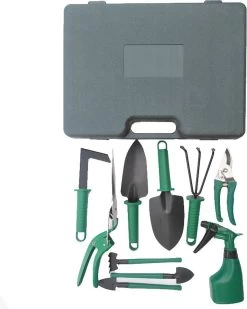 Merkloos 10-Delige Tuingereedschap Set Inclusief Opbergkoffer - Tuinierset - Tuinsetje - Gereedschap Voor Tuin - Tuinschaar - Tuinschepje - Bloemenschaar - Voegenkrabber - Plantenspuit - Grasschaar - Bloemenschep - Tuinhark -Gardena Winkel 960x1200 4
