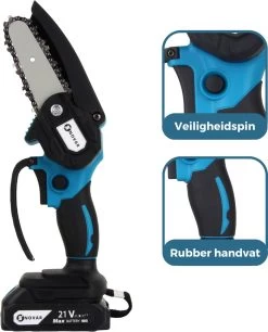 NovarGarden® Mini Kettingzaag NG1 - Met 2x Accu - Takkenzaag - Snoeizaag - Electrisch - Handzaag - Boomzaag - 21V -Gardena Winkel 970x1200 7