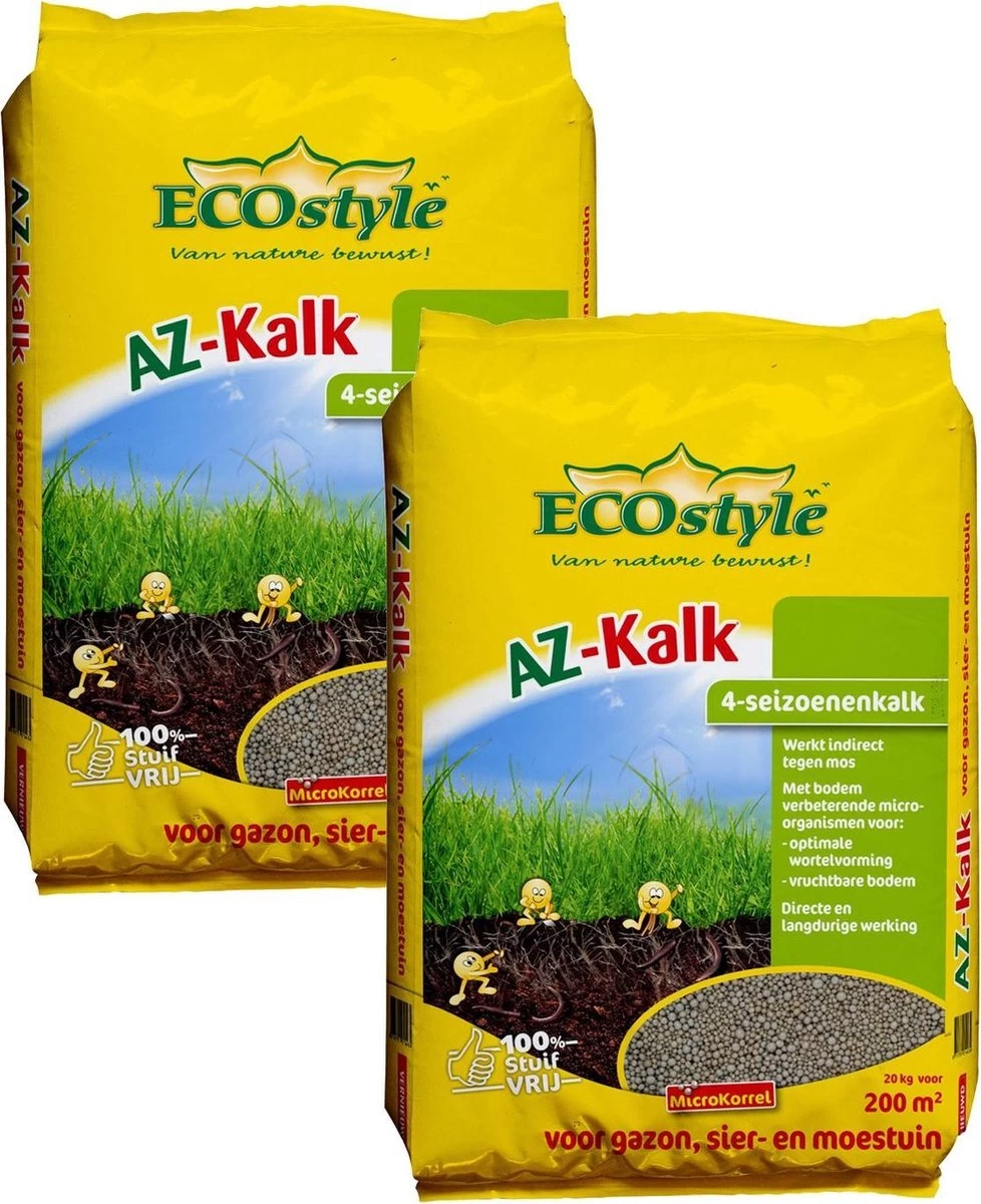 Ecostyle Az-Kalk 200 M2 - Kalk - 2 X 20 Kg 1 Ecostyle Az-Kalk 200 M2 - Kalk - 2 X 20 Kg