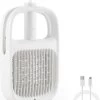 Fabula 2 In 1 Elektrische Vliegenmepper En Muggenlamp - Wespenverjager - Vliegenverjager Voor Op Tafel - Vliegenvanger - Oplaadbaar USB
