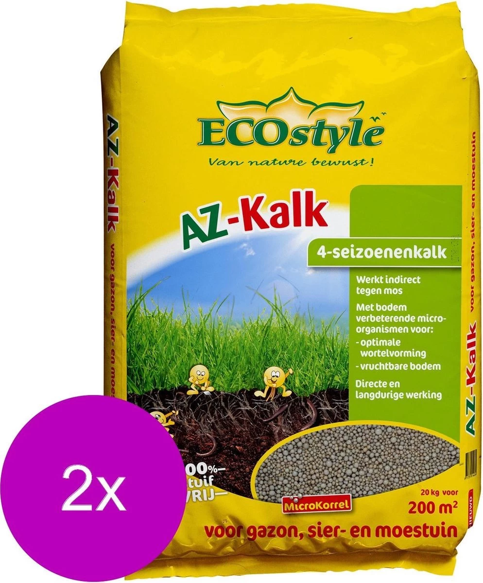 Ecostyle Az-Kalk 200 M2 - Kalk - 2 X 20 Kg 2 Ecostyle Az-Kalk 200 M2 - Kalk - 2 X 20 Kg - Afbeelding 2